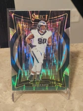 2024 Panini Select Concourse Jordan Davis #72 Green & lack Shock Prizm