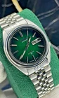 Vintage Seiko 5 Mens Automatic Sky Blue Dial 7009 Day/Date