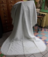 Plaid Dessus Couvre Lit Genre boutis Linge Textiles Ancien Blanc Coton 220 x 150