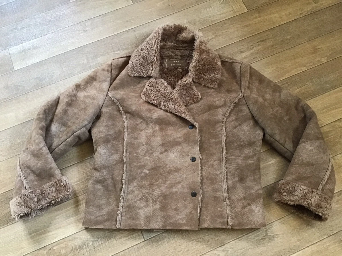 Marks and spencer faux suede cheap jacket