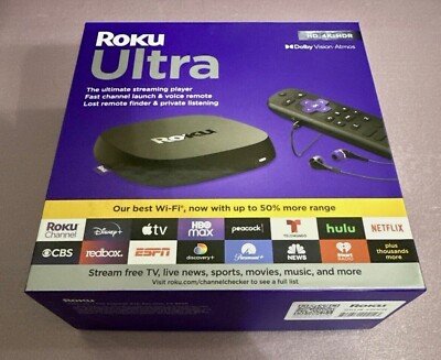   Roku Ultra 4K HD Streaming TV & Media Player   Wi-Fi HDR Dolby 4800R BEST  