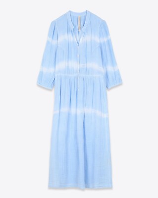 knee length dresses for ladies Ice Blue High Neck Ruched Bodycon Midi Dress – AX Paris US main image 1