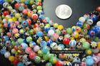 60+ Millefiori glass lampwork beads 5-6mm art glass rounds assortd colors Gbs020