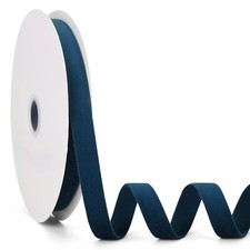 5/8 Inch Navy Blue Velvet Ribbon 20 Yards Double Faced for Gift Wrapping