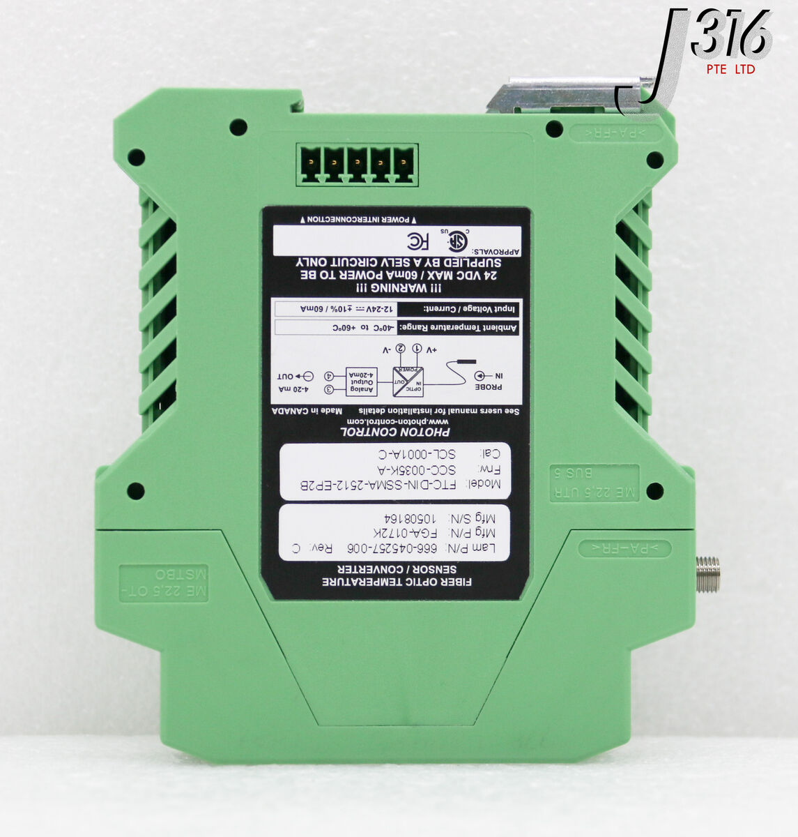34602 PHOTON CTRL TEMP SNSR/TRANSM, LAM 666-045257-006 FTC 34602 PHOTON CTRL TEMP SNSR/TRANSM, LAM 666-045257-006 FTC