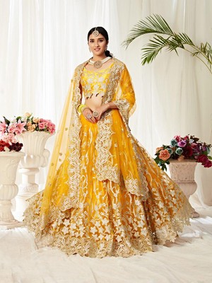haldi lehenga designs