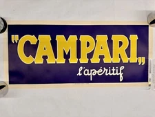 Vintage “Campari l’aperitif” Banner Advertising Poster