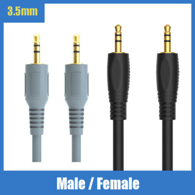 3.5mm Aux Audio Cable Male/Female Stereo Jack Lead Car Headphone Extension Wire