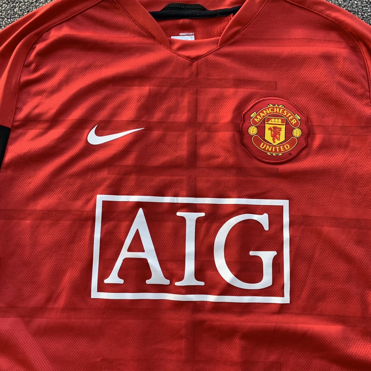Manchester United AIG Training Soccer Football Shirt Jersey Nike