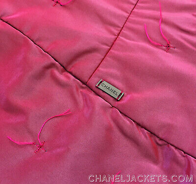 $3,995 CHANEL VNTG Red/Pink Iridescent Quilted MaxI SKIRT * FR 38 / US 2 4  ~ EUC