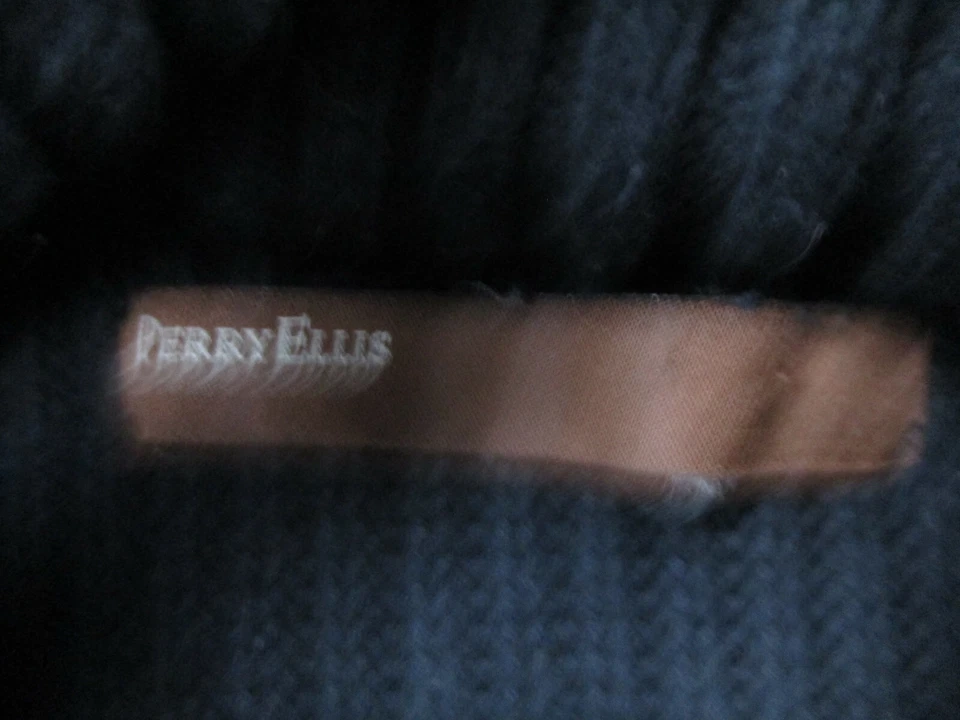 Perry Ellis Jacket Mens Large Black Full Zip Adult Casual Long Sleeve Corduroy - Image 3 of 4