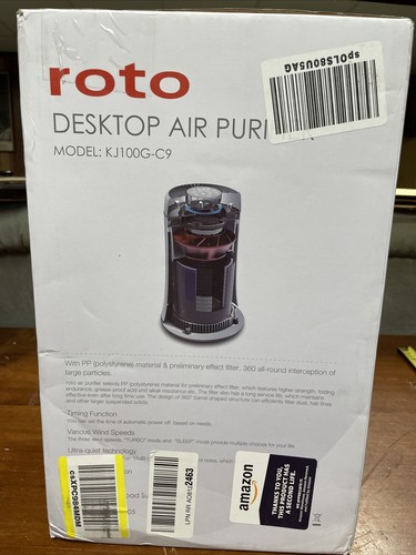 Roto KJ100G-C9 Small Air Purifier 200 Sq Ft New In Box - 第 4/6 張圖片