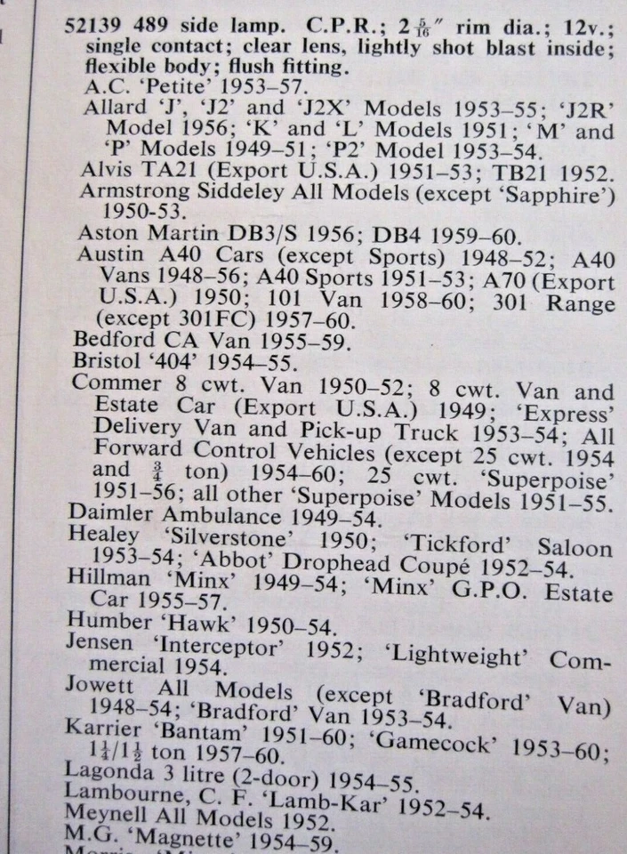 VIDRIO LENTE FRONTAL ALLARD ASTON MARTIN ALVIS JOWETT HILLMAN SUNBEAM MORRIS LUCAS Foto 3 de 4