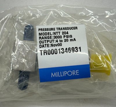 Pressure Transducer Millipore NTT 204  TROOO1346931 3000 PSIG