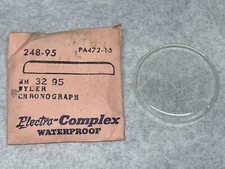 Wyler Chronograph 32.95mm Acrylic Watch Crystal Electro Complex 248-95 PA472-15