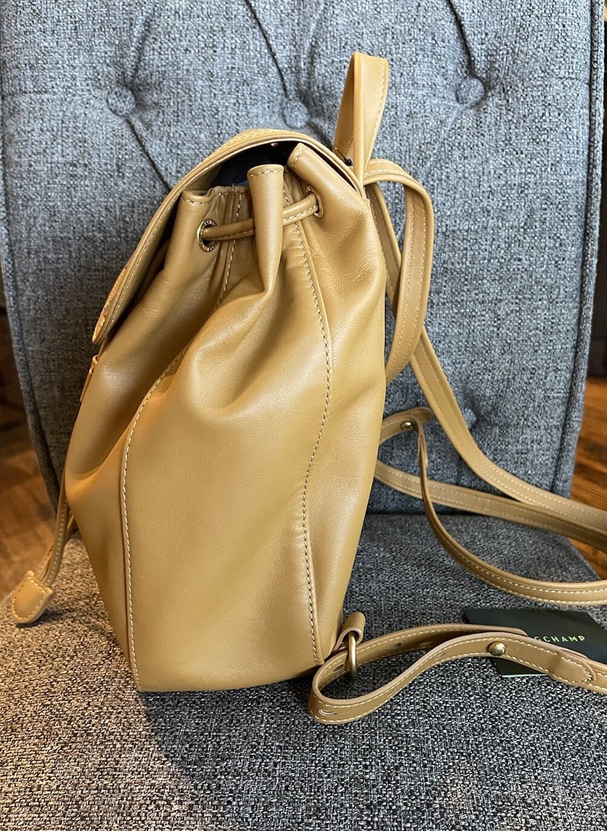 Longchamp Cavalcade Natural Beige Brown Leather backpack Longchamp Cavalcade Natural Beige Brown Leather backpack  main image 4