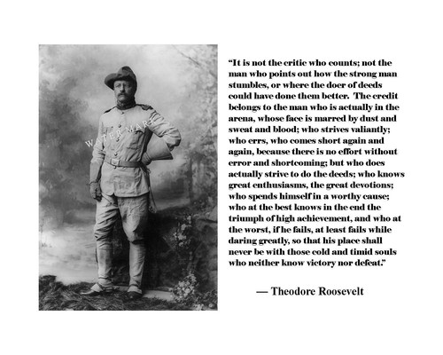 THEODORE ROOSEVELT 8x10 Photo Print MAN IN THE ARENA Quote Teddy TR Rough Rider - Picture 2 of 2