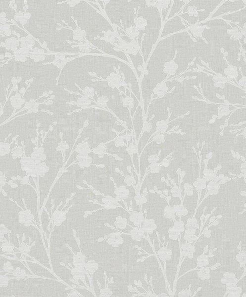 Novamur Vliestapete Ivy 82314 Struktur BlüTen Zweige Beige Weiß GläNzend (3,24€/-image