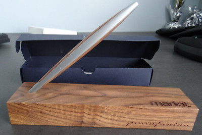 Pininfarina NAPKIN Satin Aluminum Cambiano Inkless Ethergraf Pencil Pen W/ Stand