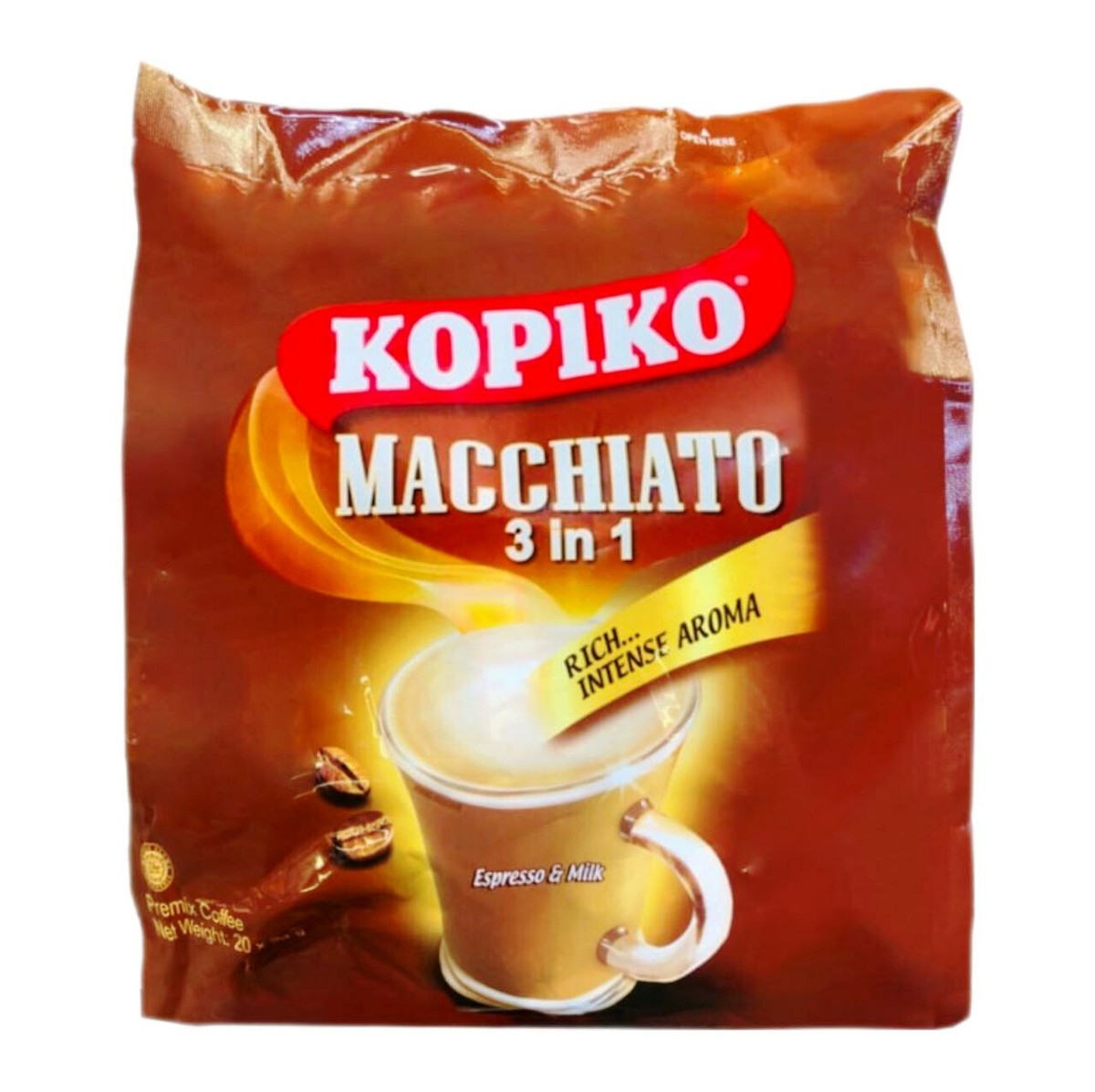 KOPIKO Macchiato 3-in-1 Premix Coffee Espresso & Milk 20's x 24g