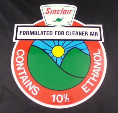 ** 10½'' SINCLAIR DINO VINTAGE GASOLINE PUMP STICKER ADVERTISING **