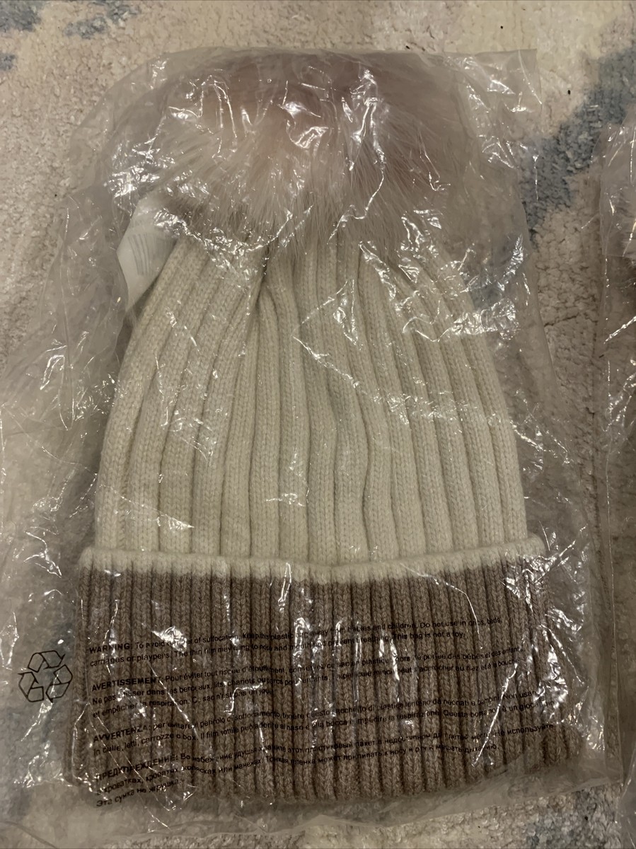 SOIA & KYO Ciel Rib-knit Beanie Hat- Detachable Feather Pom Pom - Ivory / tan Soia & Kyo | Accessories | Soia Kyo Ciel Beanie Toffee  main image 3