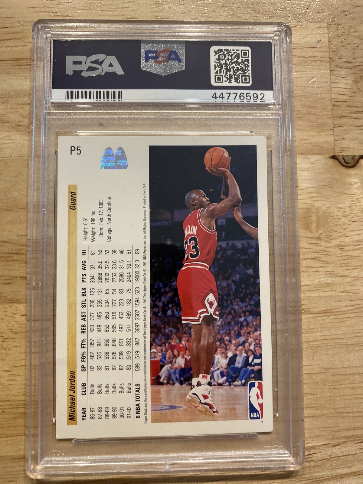 Michael Jordan PSA 4 McDonald’s Vintage Basketball Card NBA Chicago MJ 1992 view 8
