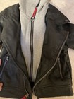 Boys 3t Black Hooded Zip Up Jacket Genuine By Osh Kosh — photo 4