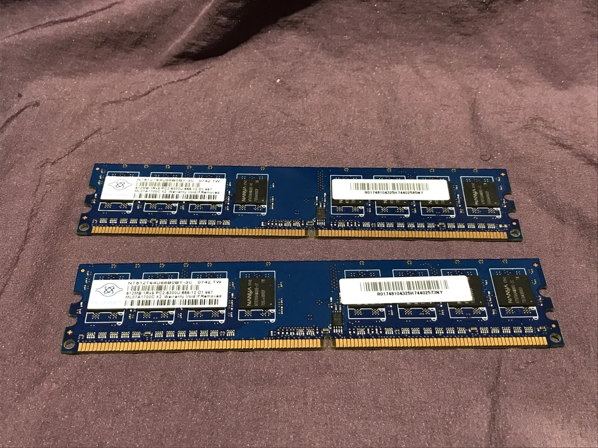 2 Barrettes Mémoire RAM 512MB DDR400 PC-3200 - Occasion, Fonctionnelles