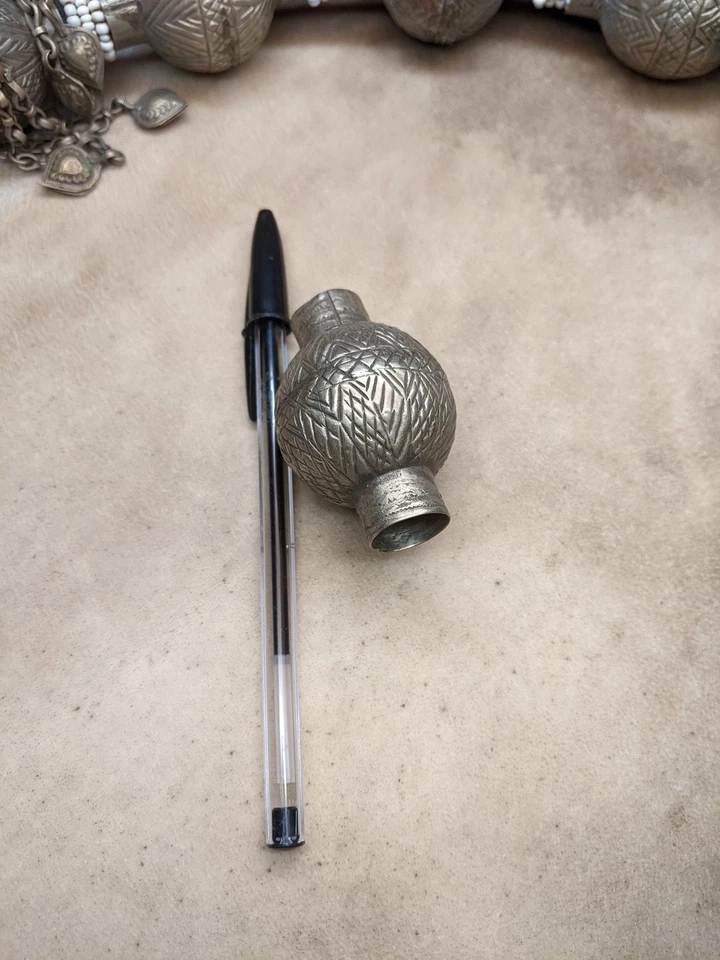 Gran abalorio de pelo Baluch tribal antiguo de Baluchistán adorno étnico (#12909) Foto 4 de 4