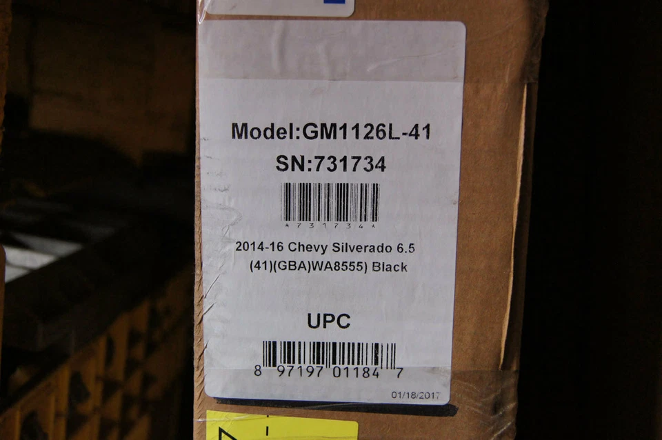 2014-2018 Silverado 1500 2500HD Hard Tonneau Cover 6'5" Bed Black New 19332994 - Image 4 of 4