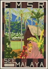 Malaya Travel Poster Print  Reproduction Giclee Print 11x17