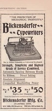 1897  Print Ad  Blickensderfer Typewriters Stamford CT Ladies Supply Co. Chicago