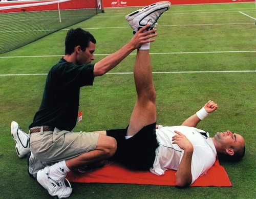 Photo de presse vintage Tennis, Agassi, Courier, Années L, tirage