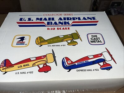 U. S. Mail Airplane Bank Collector Series; #101 Air Mail; New in Box