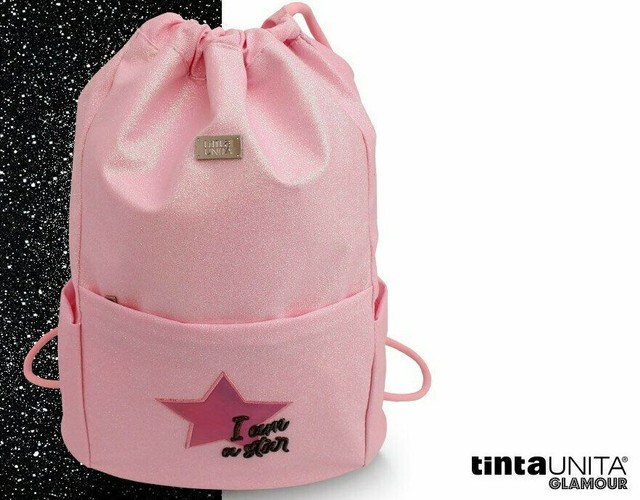 Cartolibreria L'Idea | ZAINETTO SACCA TEEN GLAMOUR GLITTER TINTA UNITA -  POOL OVER