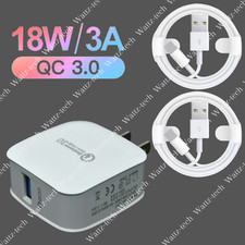 18W Fast Quick Charge QC3.0 USB Wall Charger Adapter For iPhone 14 13 12 11 XR 8