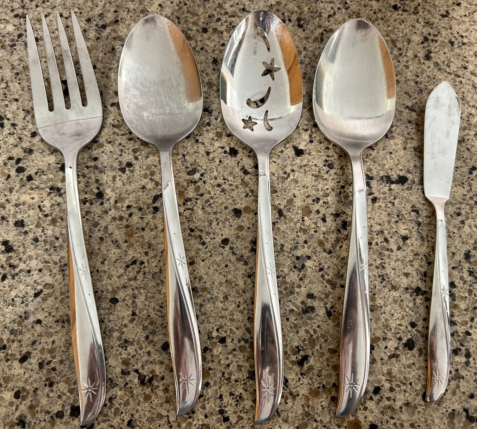 5 Pc. Serving Piece Set Twin Star Betty Crocker Atomic Stainless