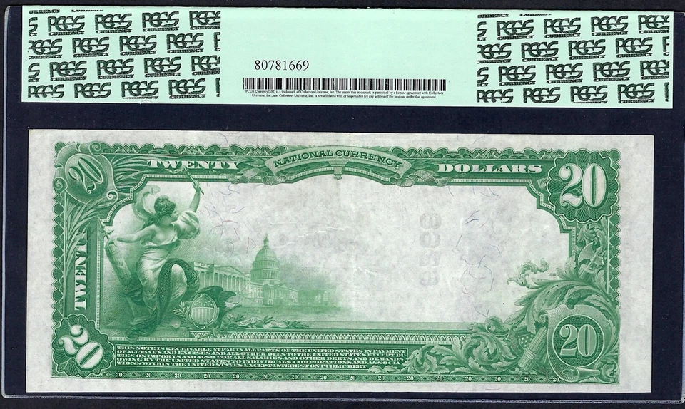 🇺🇸 CA 1902 $20 ♚♚ ONTARIO, CALIFORNIA ♚♚ PCGS EX FINE 45 PPQ AMAZING! - Image 3 of 3