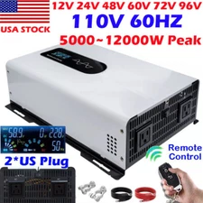 Pure Sine Wave Inverter 5000W 8000W 12000W 12V 24V 48V 72V To110V Solar Off Grid