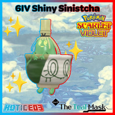 ✨Shiny Sinistcha 6IV✨ Pokemon Scarlet & Violet 🚀Fast🚀 Teal Mask DLC