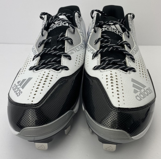 Adidas Power Alley 4 Men's Size 12.5 Baseball Metal Cleats White Black Q16492 | eBay