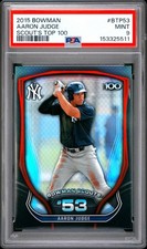 2015 Bowman AARON JUDGE #BTP53 Scouts Top 100 PSA 9 Mint Yankees