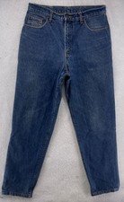 Vintage Levis Orange Tab High Rise Tapered Leg Jeans Medium Blue Denim 33x32
