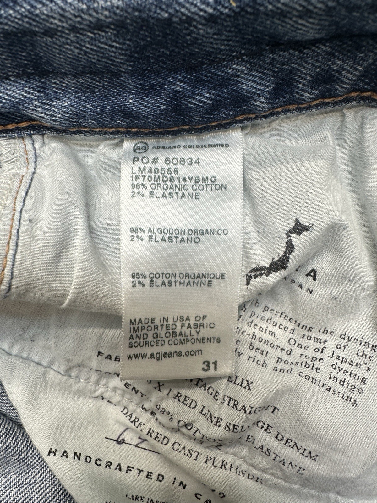 Adriano Goldschmied Men's Selvadge Jeans Size 31 Kaihara Felix Vintage Straight thumbnail 8
