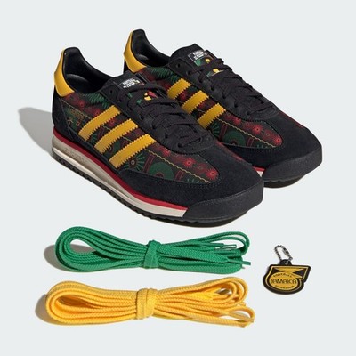 adidas Originals × Bob Marley SL 72 RS JFF KJ4476 Green Multi Colour Yellow