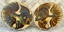Signed Pair Vintage Puigdemont Plates - Hand-Painted Fish