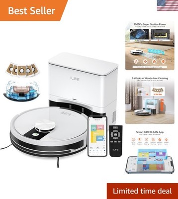 Advanced A12 Pro Robot Vacuum - LiDAR Navigation, 3000Pa Suction & Smart Control