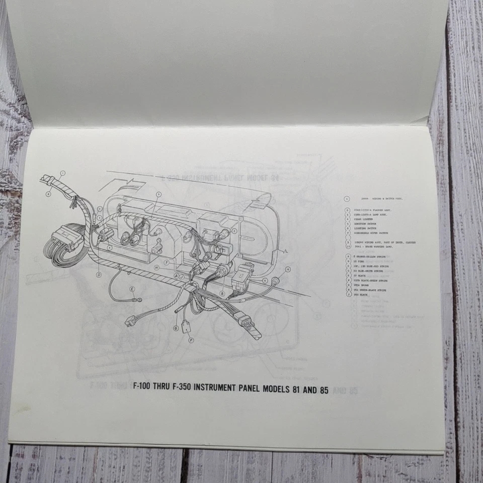 福特 1969 F100 - F350 卡车接线图手册 69 — 第 3/4 张图片