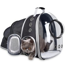 Astronaut Portable Cat Travel Bag, Breathable Space Capsule, Expandable Transpar